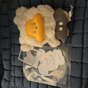 New Disney Mickey Miniso Head In The Clouds Thunder Cloud Plush Keychain Opened